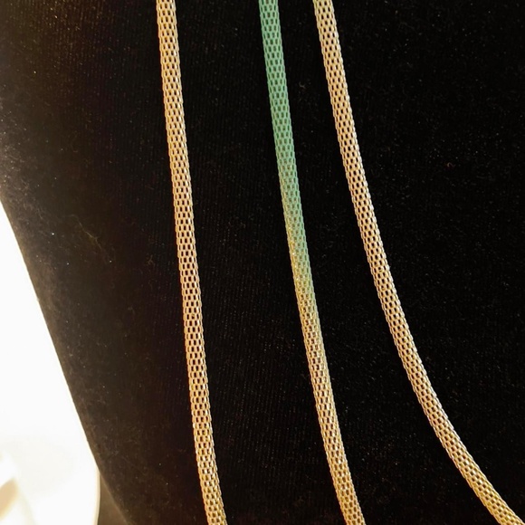 Titanium Necklace Set in Blended Mint Green and Silver - Picture 4 of 6